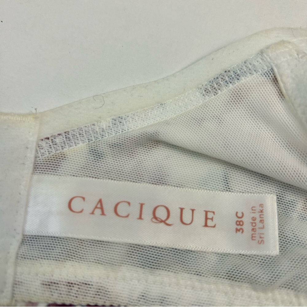 Cacique Lane Bryant Lightly Lined Full Coverage Floral Underwire Bra 38C - Picture 9 of 15